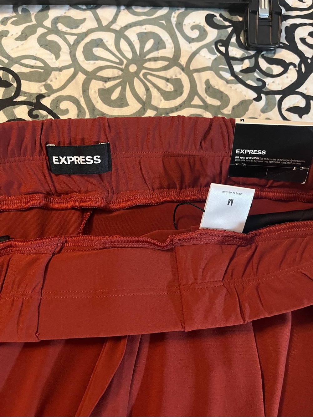 Express Rust Mid Rise Ankle Pants - Picture 4 of 7